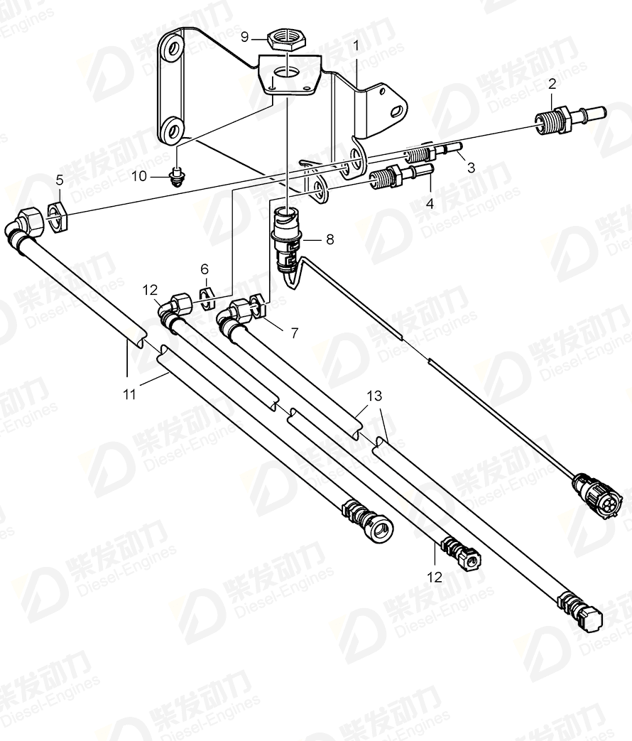 VOLVO Fuel hose 21846433 Drawing